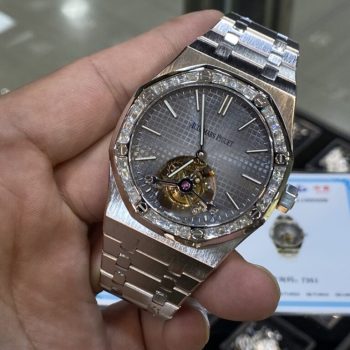 Đồng Hồ Audemars Piguet Tourbillon Độ Kim Cương Moissanite
