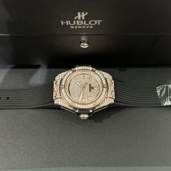 Đồng Hồ Hublot Bọc Vàng Độ Kim Cương Thiên Nhiên Rep 11