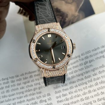 Đồng Hồ Hublot Classic Fusion King Gold Diamond Nữ Replica 11