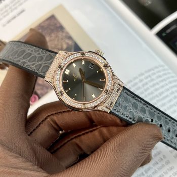 Đồng Hồ Hublot Classic Fusion King Gold Nữ Đính Đá