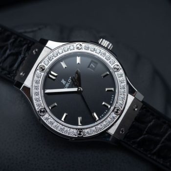Đồng Hồ Hublot Nữ Màu Đen Đính Đá Replica 11