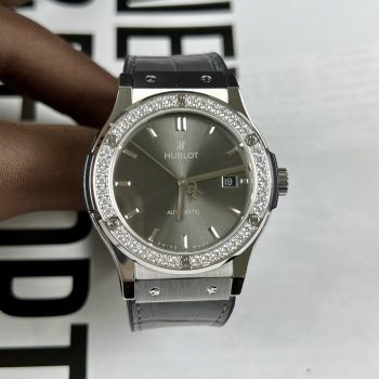 Đồng Hồ Hublot Rep 11 Nam Đính Đá Dây Da