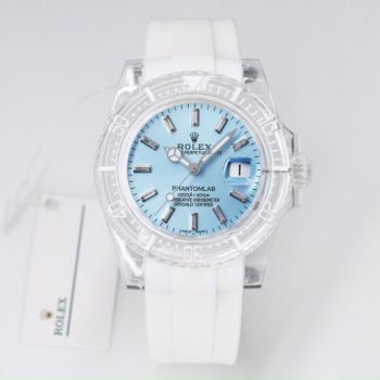 Đồng Hồ Nam Rolex Phantomlab Sapphire Mặt Xanh Cọc Số Đính Đá TW 40mm