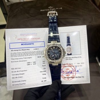 Đồng hồ Patek Philippe 5724 độ kim cương moissanite baguette