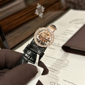 Đồng Hồ Patek Philippe Bọc Vàng 18K Độ Kim Cương Baguette
