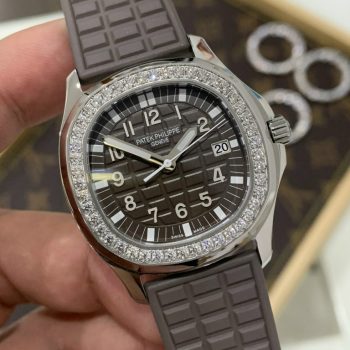 Đồng hồ Patek Philippe Nautilus nữ dây cao su màu xám