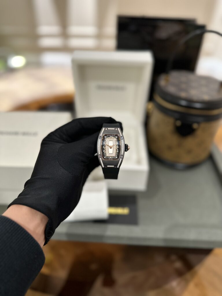 Đồng Hồ Richard Mille Bọc Vàng Độ Kim Cương Moissanite 36mm