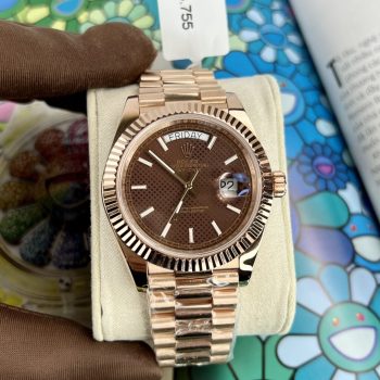 Đồng Hồ Rolex Bọc Vàng Hồng Day-Date Replica 11