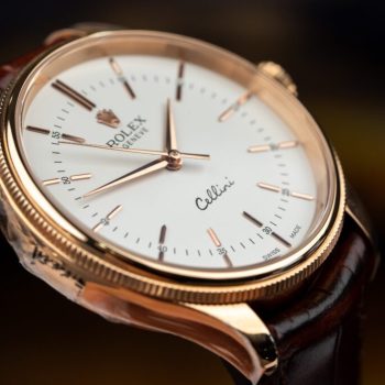 Đồng Hồ Rolex Cellini Rep 11 Thụy Sỹ Nam Mặt Số Trắng Dây Da