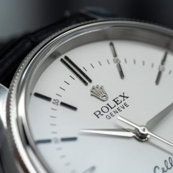 Đồng Hồ Rolex Cellini Time 50509 Replica 11 Mặt Số Trắng Dây Da Màu Đen MKS 39mm