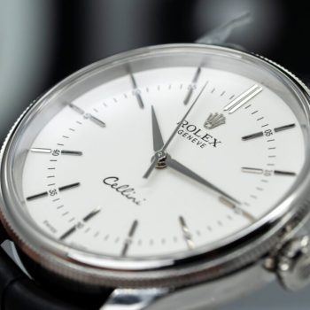 Đồng Hồ Rolex Cellini Time 50509 Replica 11 Mặt Số Trắng