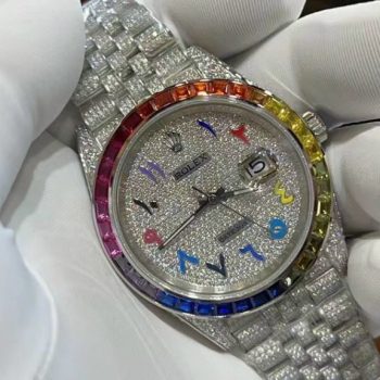 Đồng hồ Rolex Chế tác full kim cương moissanite