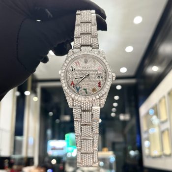 Đồng hồ Rolex chế tác full kim cương moissanite