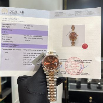 Đồng hồ Rolex cọc số đính đá bọc vàng thật