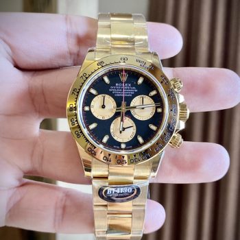 Đồng Hồ Rolex Cosmograph Daytona 116508 Mặt Số Đen Vàng Champagne Rep 11