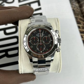 Đồng Hồ Rolex Cosmograph Daytona 116509 Mặt Số Đen Cọc Số Arabic Replica 11