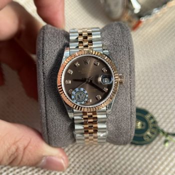 Đồng Hồ Rolex DateJust Chocolate Nữ Fake Cao Cấp