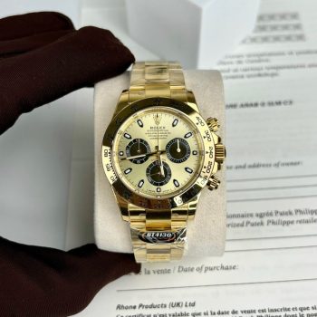 Đồng Hồ Rolex Daytona Replica 11 Thụy Sỹ Nam Dây Kim Loại Vàng Gold 40mm