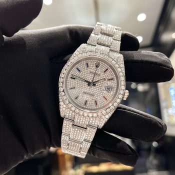 Đồng hồ Rolex độ kim cương moissanite