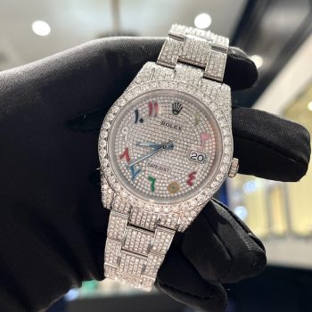 Đồng hồ Rolex độ kim cương moissanite