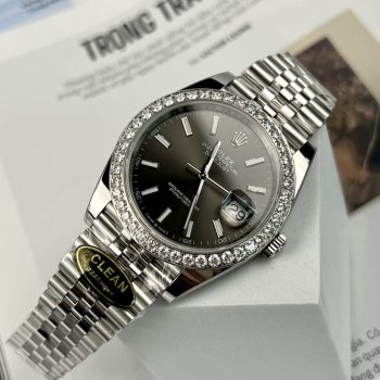 Đồng Hồ Rolex Độ Kim Cương Moissanite Cọc Số Dạ Quang