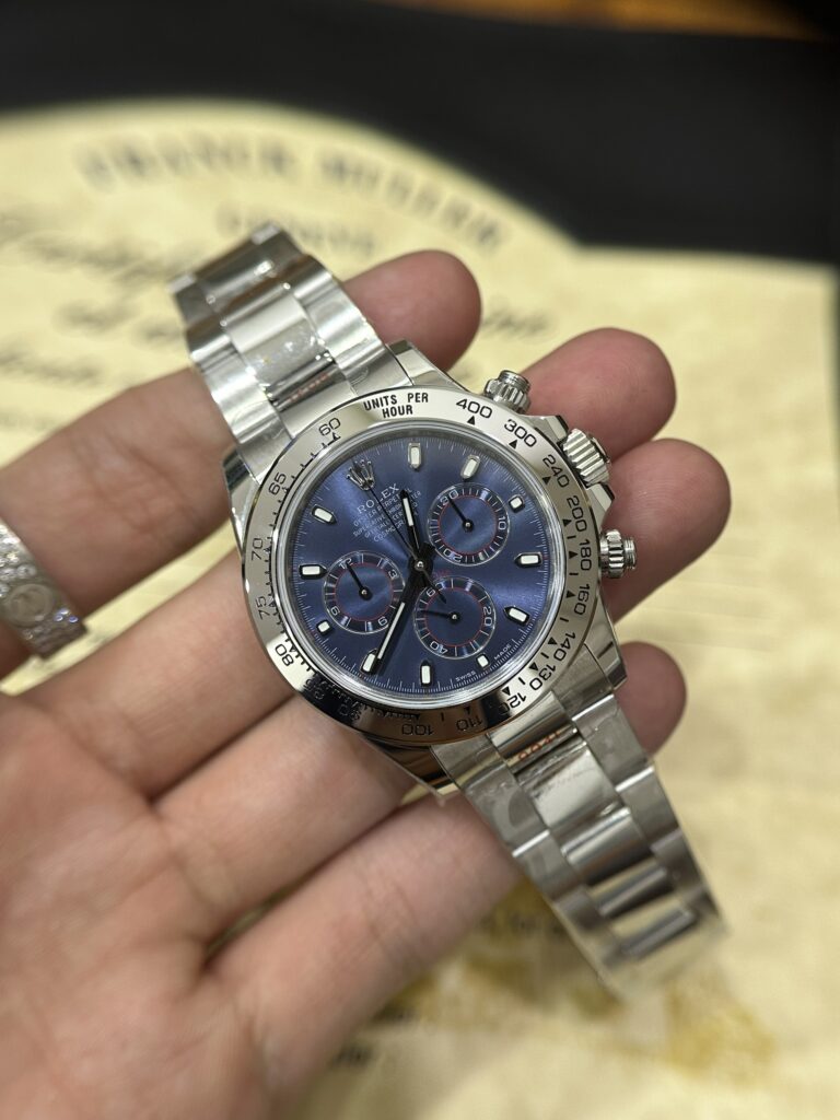 dong-ho-rolex-fake-cao-cap-cosmograph-daytona-mat Đồng Hồ Rolex Fake Cao Cấp Cosmograph Daytona Mặt Số Xanh Cọc Dạ Quang