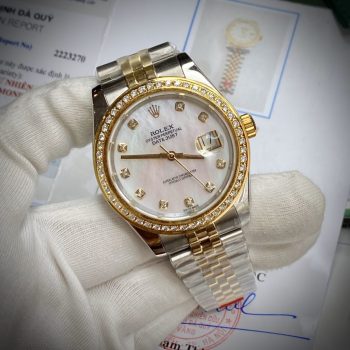 Đồng hồ Rolex niềng kim cương thiên nhiên