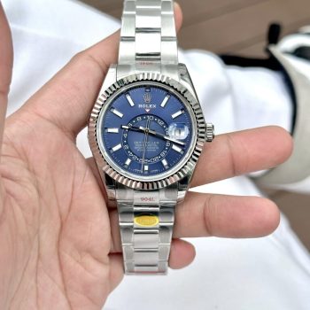 Đồng Hồ Rolex Sky-Dweller 326934 Mặt Số Xanh Dây Oyster
